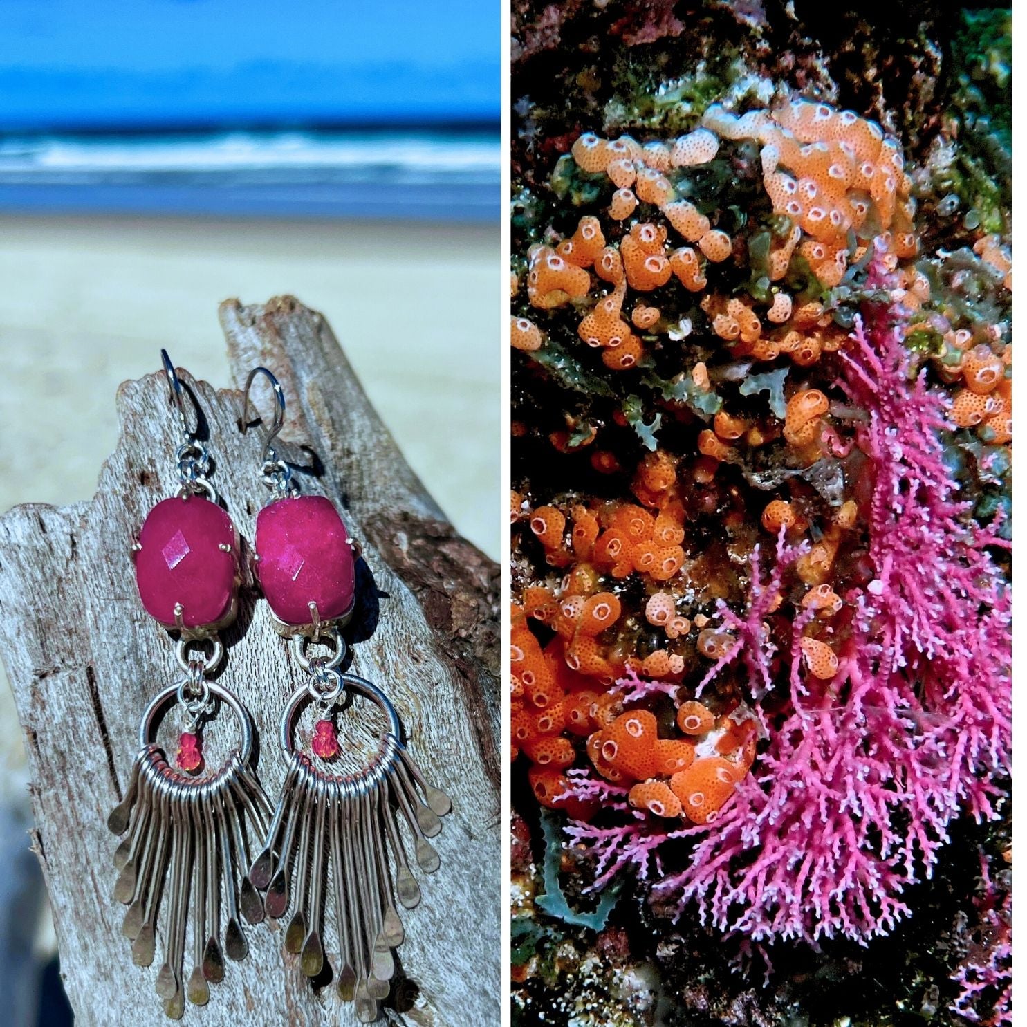N°096 Statement Earrings - The Living Ocean Colour Collection