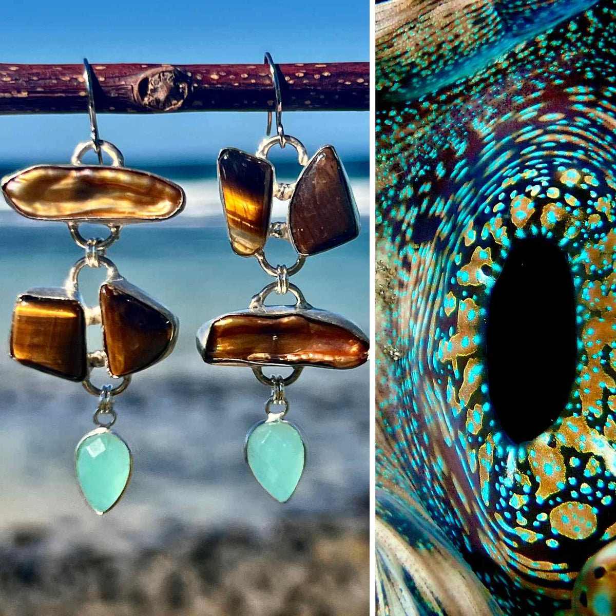 N°098 Statement Earrings - The Living Ocean Colour Collection