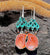 N°1108  Earthy Agate Geode & Turquoise Verdigris Statement Earrings