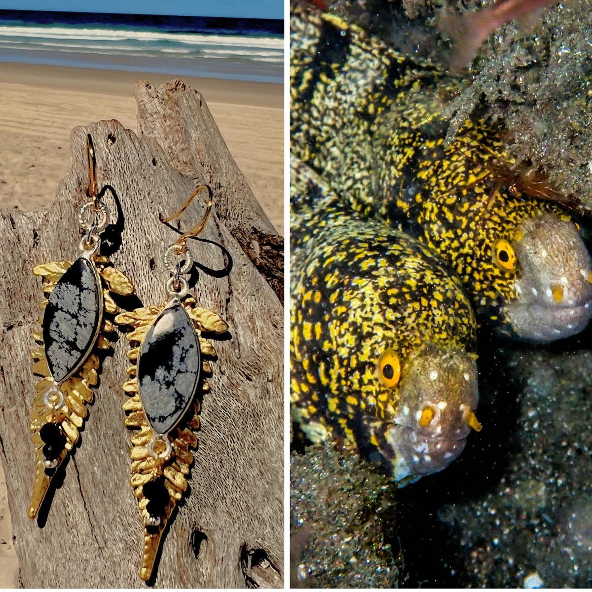 N°020 Statement Earrings - The Living Ocean Colour Collection