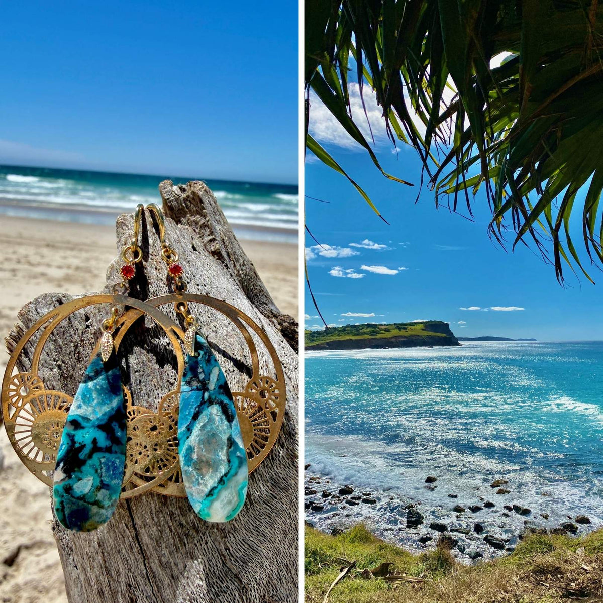 N°120 Statement Earrings - The Living Ocean Colour Collection