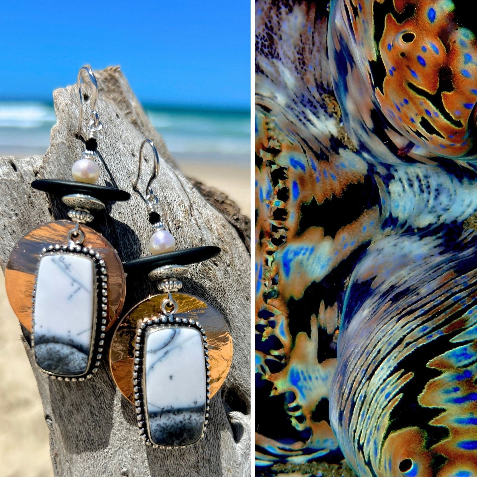 N°093 Statement Earrings - The Living Ocean Colour Collection