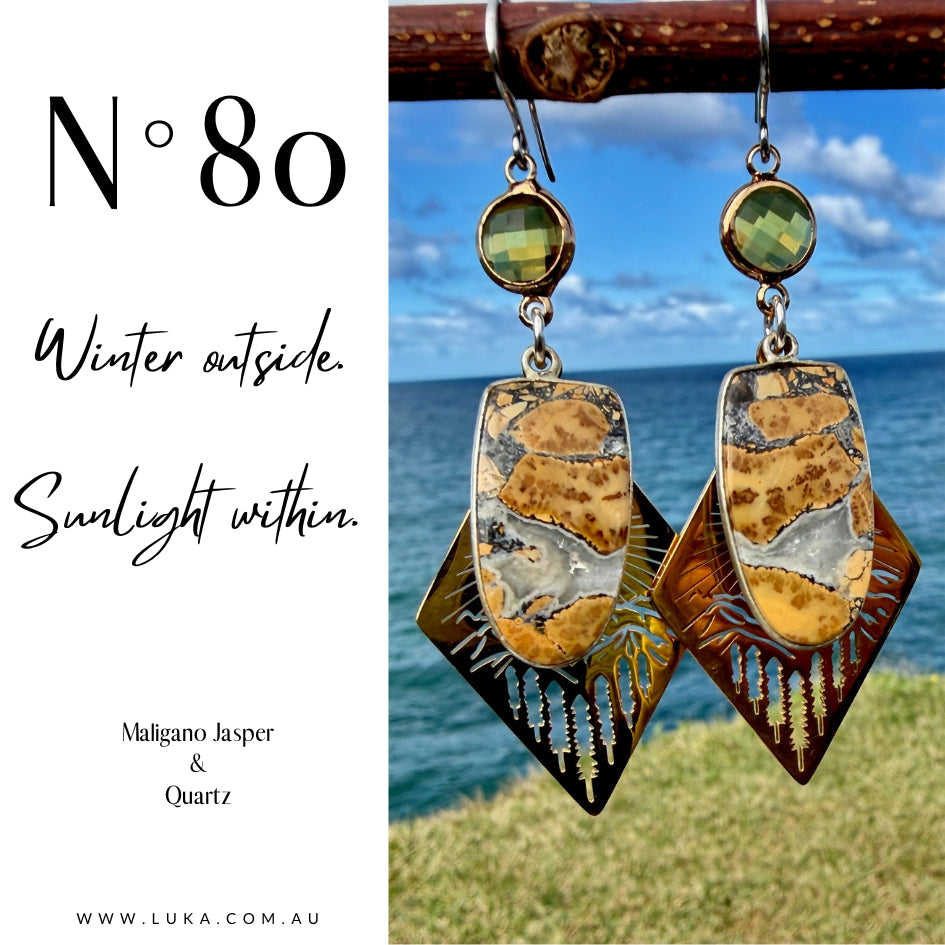 N°080 Statement Earrings - The Living Ocean Colour Collection