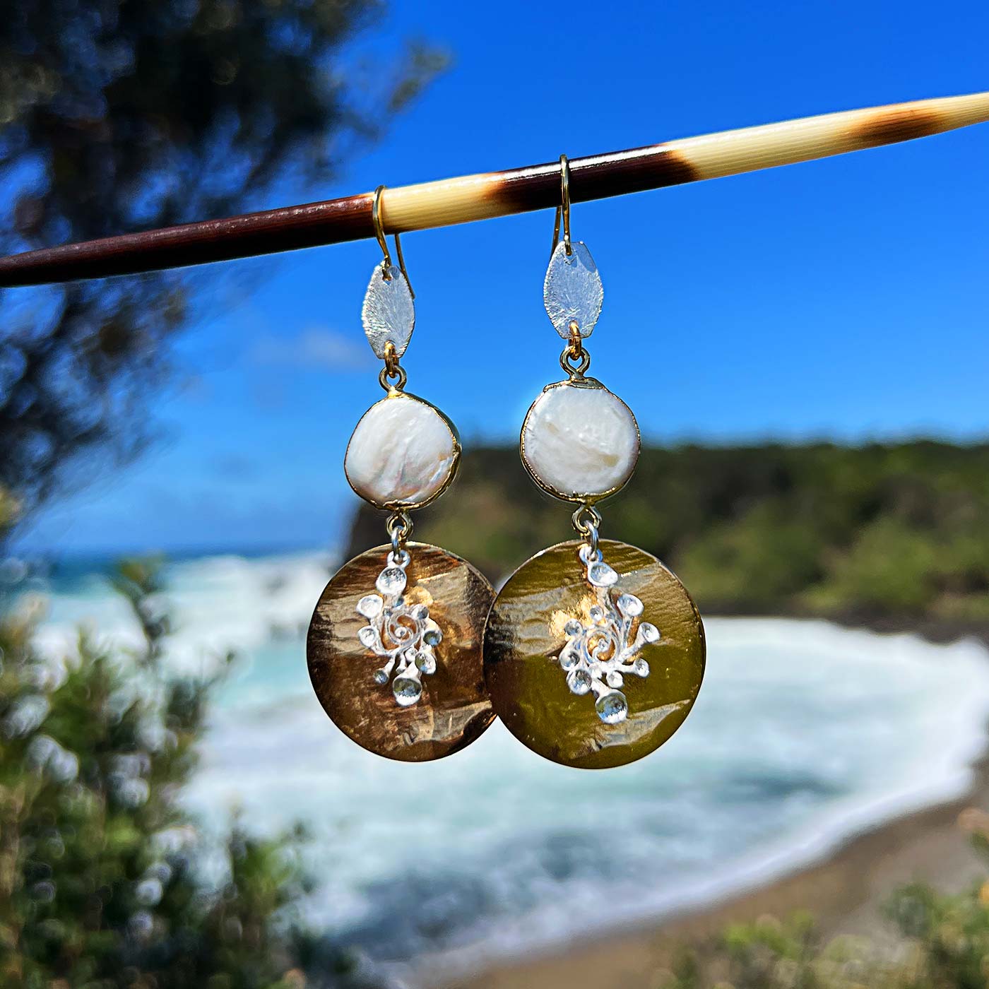 N°839  For the Love of Pearls Statement Earrings